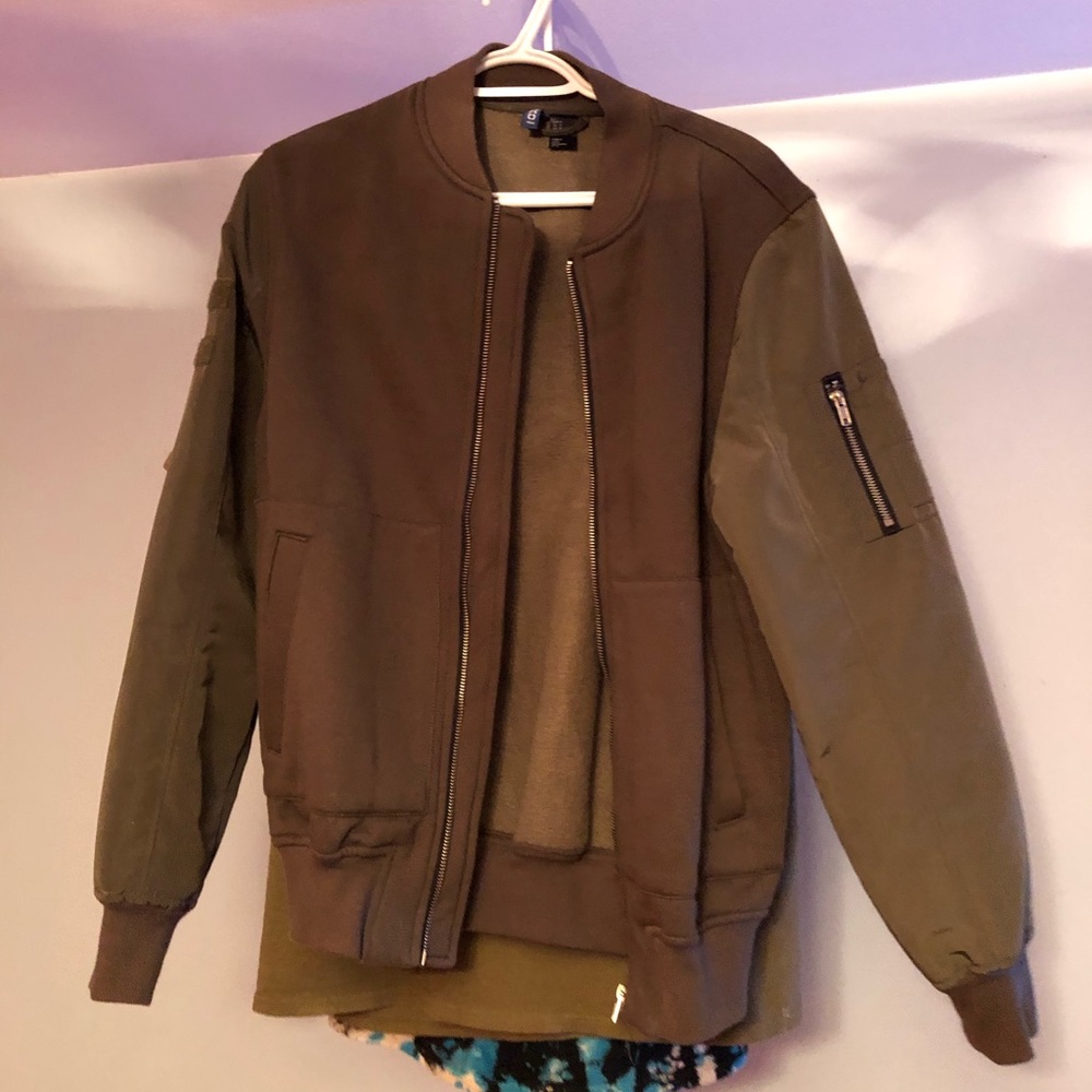 Green bomber jacket